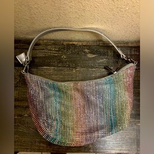 Beautiful urban outfitters, rhinestone, rainbow purse.